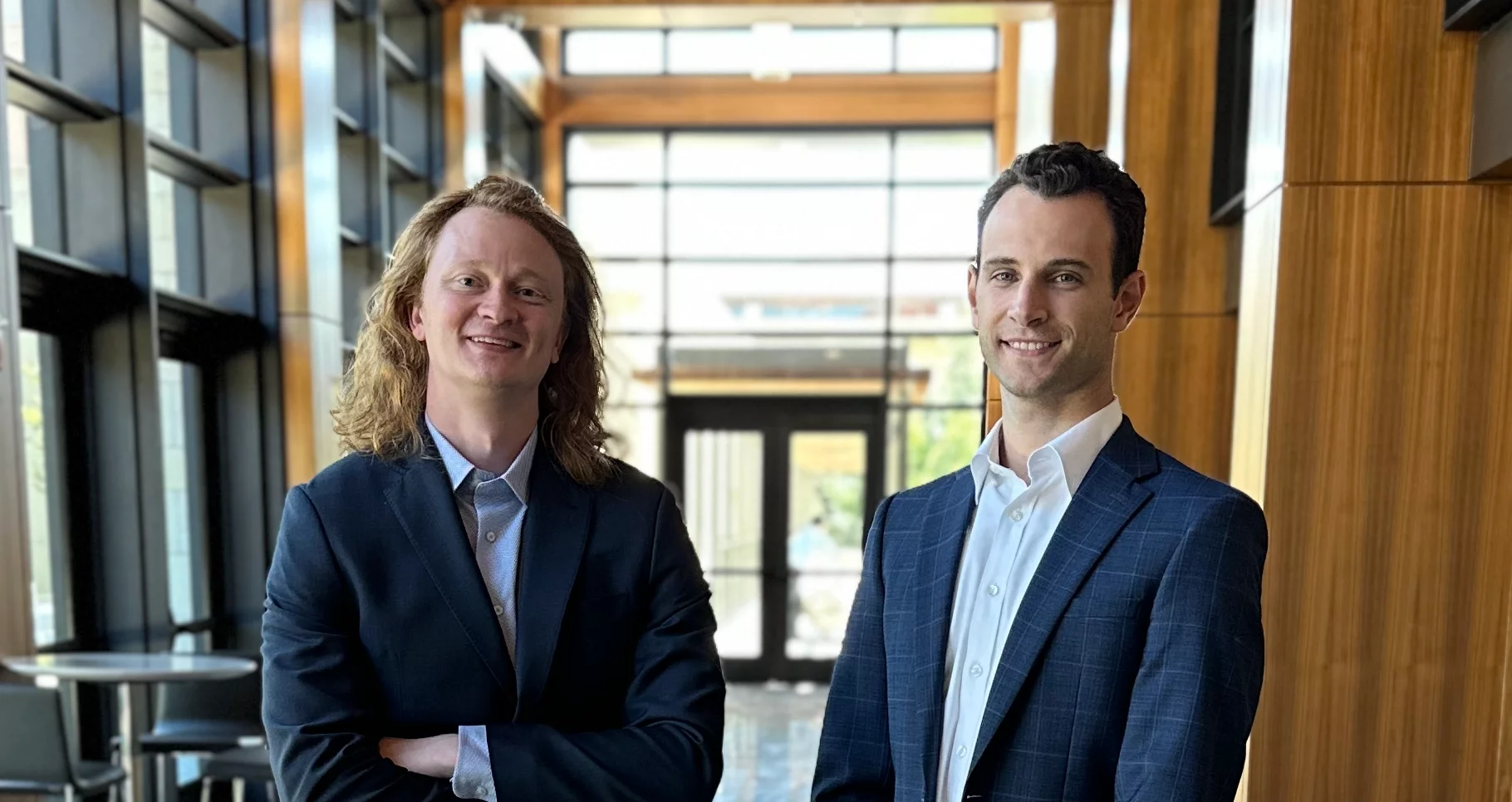 ExploreTech co-founders Alex Miltenberger and Tyler Hall, Stanford PhD students, at the TomKat Center